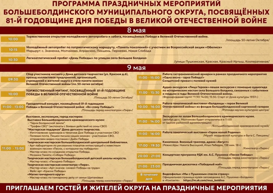Мероприятия, посвященные празднованию 81-ой годовщины победы в Великой Отечественной войне